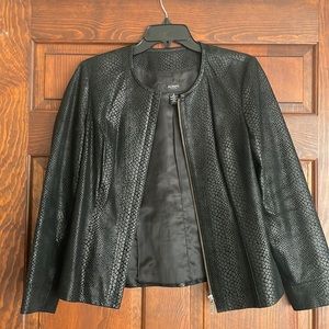Alfani genuine leather jacket. Petite small